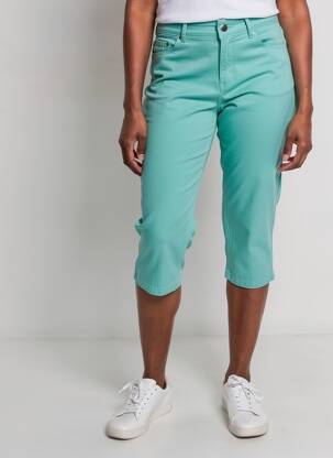 Pantacourt stretch taille normale bleu C'EST BEAU LA VIE femme