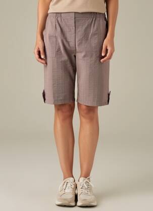 Bermuda taille élastique taille normale marron VISION NIGHT femme