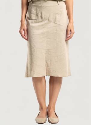 Jupe mi-longue taille normale gris ATLANTA femme