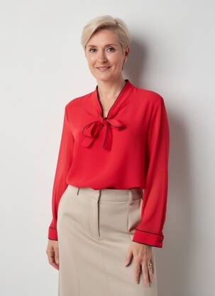 Blouse manches longues manches longues rouge QUATTRO femme