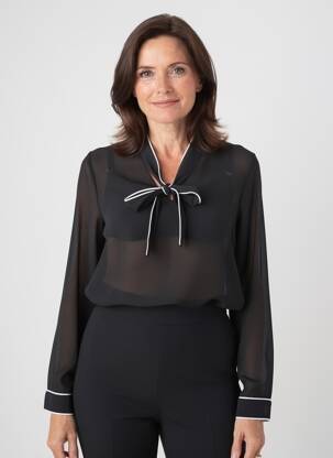 Blouse manches longues manches longues noir QUATTRO femme