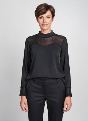 Top stretch manches longues noir MERI & ESCA femme