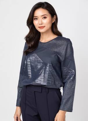 Top manches longues manches longues bleu MERI & ESCA femme