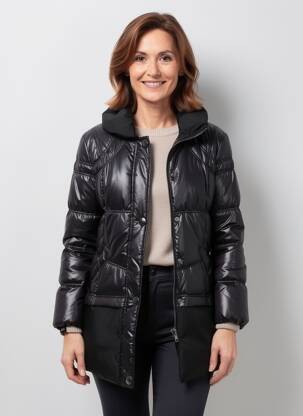 Doudoune manches longues sans capuche noir C.MISSARO femme