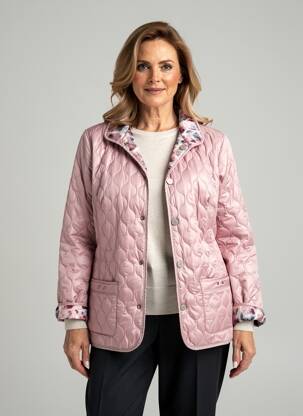 Doudoune manches longues sans capuche rose BARBARA LEBEK femme