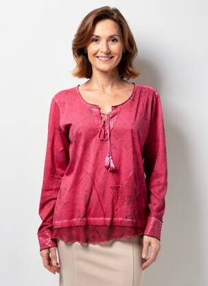 T-shirt manches longues manches longues rose MERI & ESCA femme