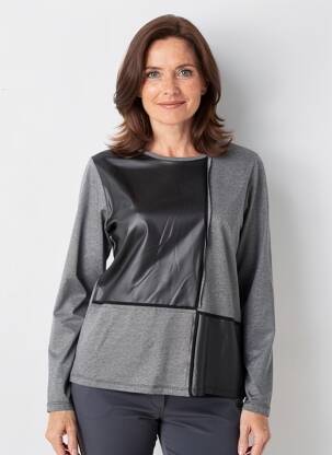T-shirt manches longues manches longues gris GUY DUBOUIS femme