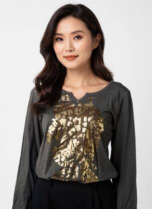 T-shirt manches longues manches longues gris MERI & ESCA femme