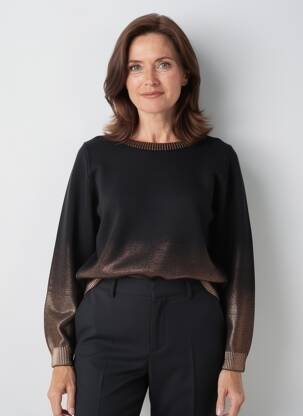Pull coupe droite manches longues noir MERI & ESCA femme