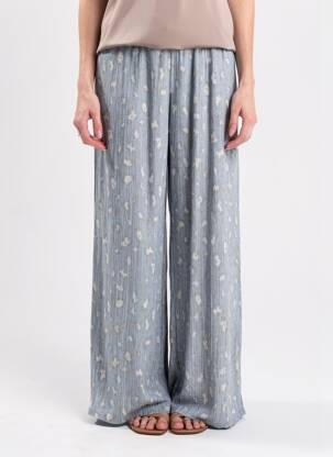 Pantalon large poches taille normale bleu NEW COLLECTION femme