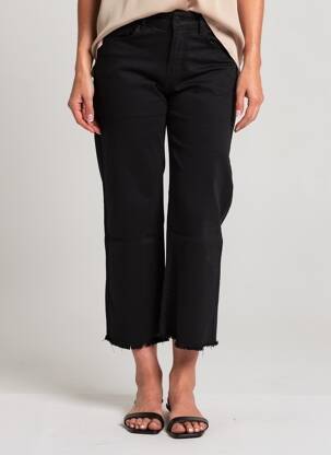 Pantalon 7/8 stretch taille normale noir MAISON ONADO femme