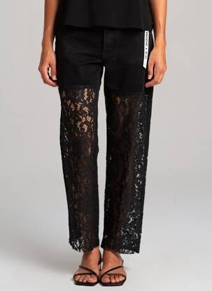 Jeans coupe slim stretch taille normale noir B.S JEANS femme