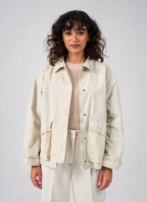 Veste casual finition intérieure doublée beige WIYA femme