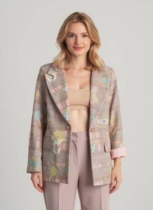 Blazer fausses poches rose BEMINI femme