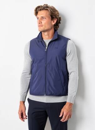 Doudoune poches sans capuche bleu SERGE BLANCO homme