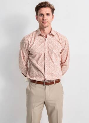 Chemise manches longues poches beige SERGE BLANCO homme
