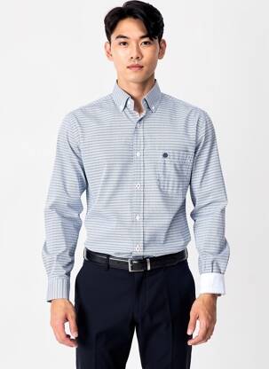 Chemise manches longues poches bleu SERGE BLANCO homme