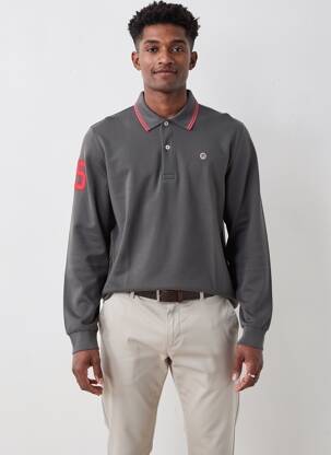 Polo manches longues manches longues gris SERGE BLANCO homme