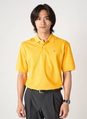 Polo stretch manches courtes jaune SERGE BLANCO homme