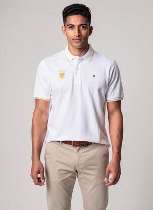Polo stretch manches courtes blanc SERGE BLANCO homme