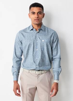 Chemise manches longues poches bleu SERGE BLANCO homme
