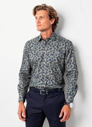 Chemise manches longues poches bleu SERGE BLANCO homme