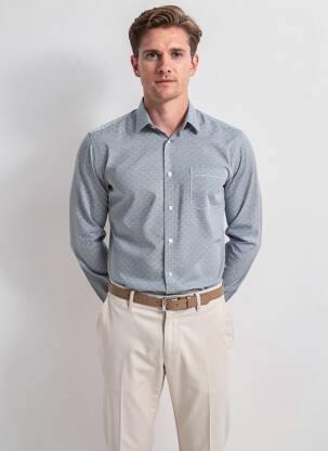 Chemise manches longues poches bleu SERGE BLANCO homme