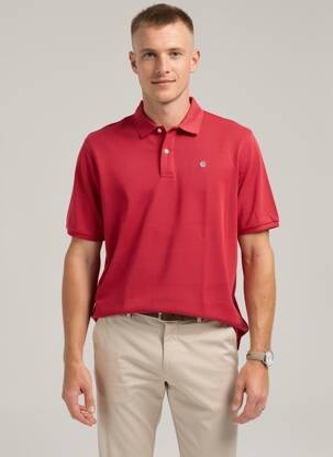 Polo stretch manches courtes rouge SERGE BLANCO homme