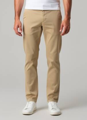 Pantalon chino stretch taille normale vert SERGE BLANCO homme