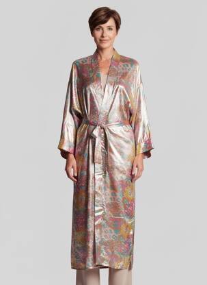 Veste kimono col v orange BIANCA femme