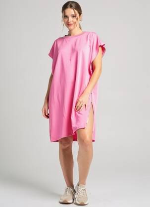 Robe courte manches courtes manches courtes rose FLY OUT femme