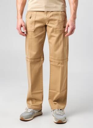 Pantalon droit tissage popeline taille normale beige CAMEL ACTIVE homme