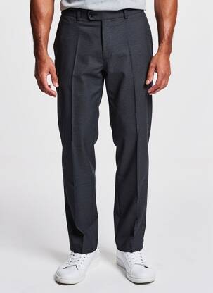 Pantalon droit taille à pinces taille normale noir DIGEL homme