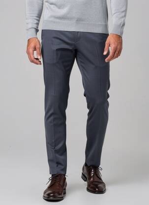 Pantalon slim taille à pinces taille normale bleu DIGEL homme