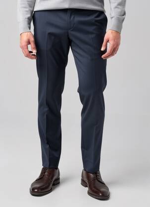 Pantalon slim taille à pinces taille normale bleu BENVENUTO homme