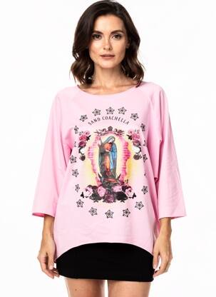 T-shirt manches 3/4 manches 3/4 rose B2B BY SANDCO femme