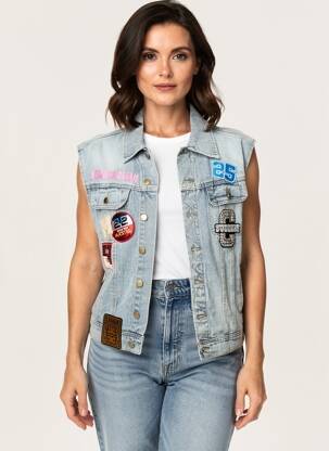 Veste casual coupe droite bleu KALIFORNIA DREAM femme