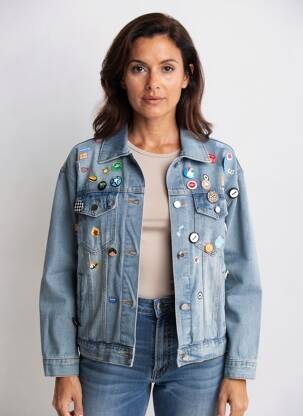 Veste casual poches bleu MILLERA femme