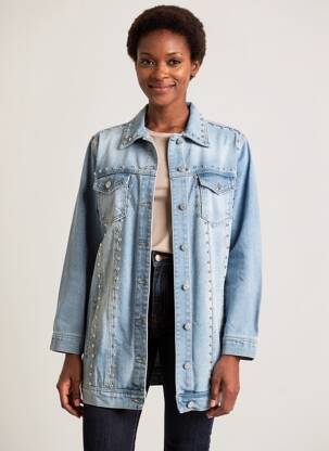 Veste casual coupe droite bleu G-SMACK femme