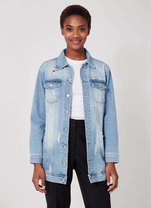 Veste casual coupe droite bleu G-SMACK femme