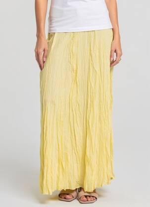 Jupe longue coupe fluide jaune COUTUREVE femme