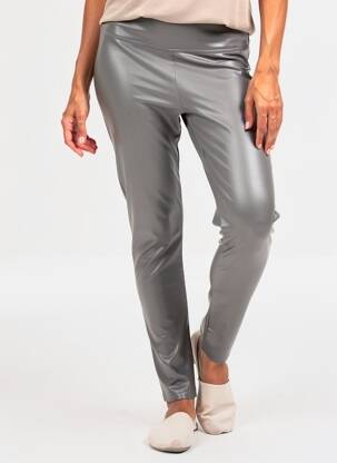Legging tissage simili-cuir taille normale gris PANT'S femme