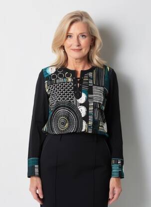 Top manches longues manches longues noir IMPULSION femme