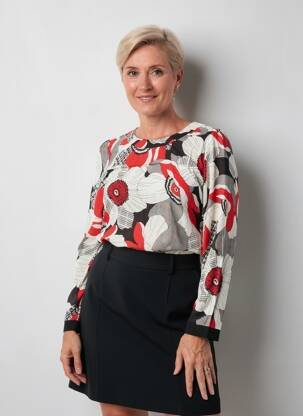 Blouse tissage popeline manches longues rouge MERI & ESCA femme