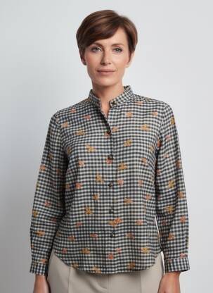 Chemisier coupe cintrée manches longues noir MERI & ESCA femme