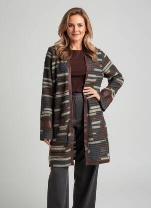 Gilet manches longues stretch marron MERI & ESCA femme