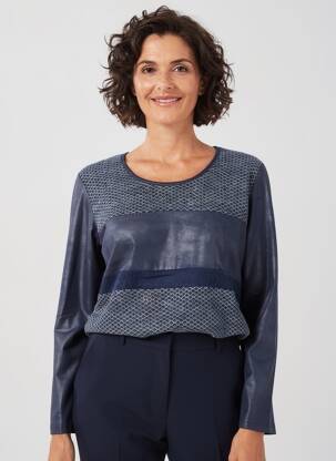 Top stretch manches longues bleu MERI & ESCA femme