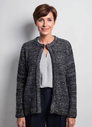 Gilet manches longues coupe cintrée gris GUY DUBOUIS femme