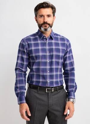 Chemise manches longues coupe droite bleu BEN GREEN homme