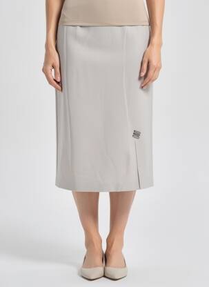 Jupe mi-longue taille normale gris GUY DUBOUIS femme